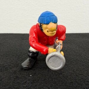 VTG 90 Fisher Price Great Adventures Pirate Action Figure Red Shirt Blue Hat Gun